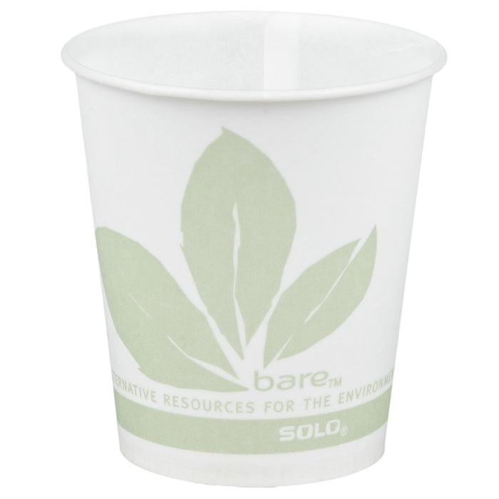 Solo Cup-R53BB-JD110 Drinking Cup Bare Eco-Forward 5 oz. Leaf Print Wax Coated Paper Disposable