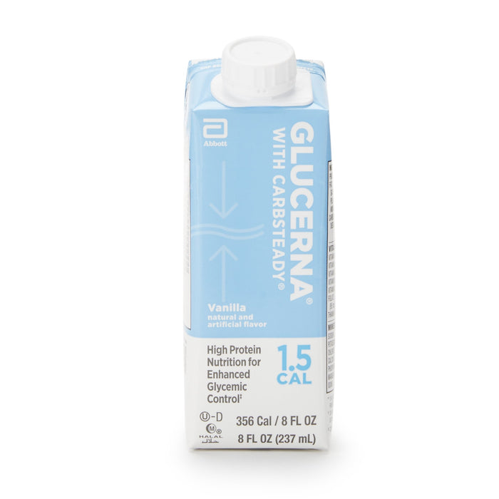 Abbott Nutrition-64920 Oral Supplement / Tube Feeding Formula Glucerna 1.5 Cal Vanilla Flavor Ready to Use 8 oz. Carton