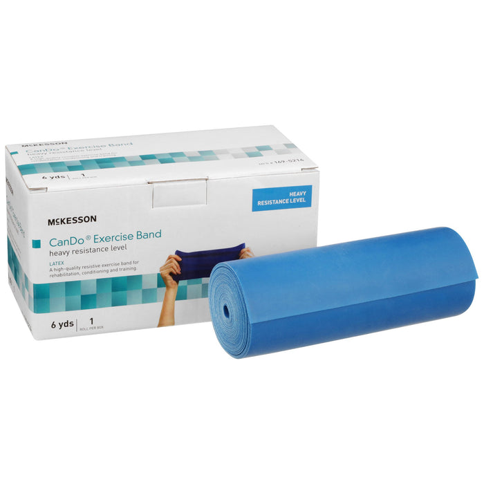 McKesson-169-5214 Exercise Resistance Band CanDo Blue 5 Inch X 6 Yard Heavy Resistance