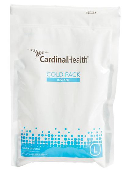 Cardinal-11440-900 Instant Cold Pack Cardinal Health General Purpose Large 6 X 9 Inch Plastic / Ammonium Nitrate / Water Disposable
