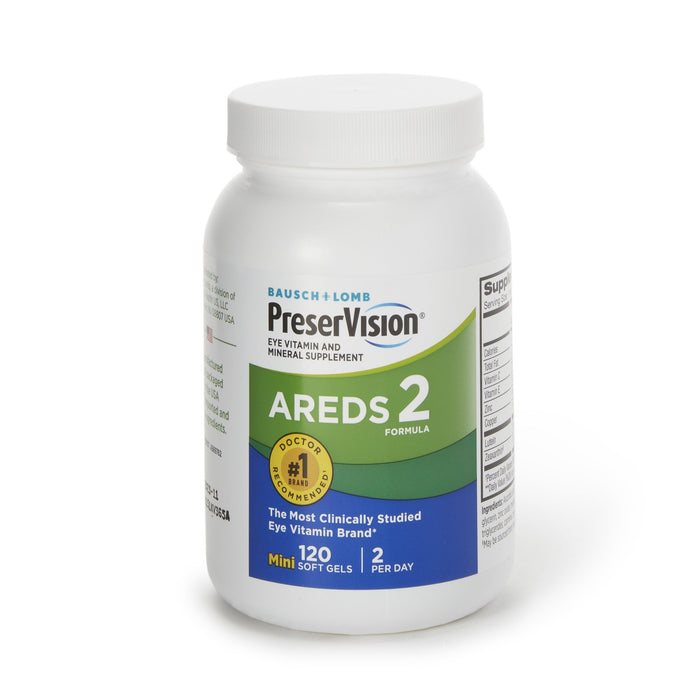 Bausch & Lomb-24208069762 Eye Vitamin Supplement PreserVision Areds 2 Ascorbic Acid / Vitamin E 2200 IU - 226 mg Strength Capsule 120 per Bottle
