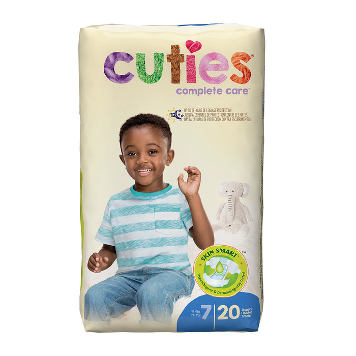 First Quality-CRD701 Unisex Baby Diaper Cuties Essential Size 7 Disposable Heavy Absorbency