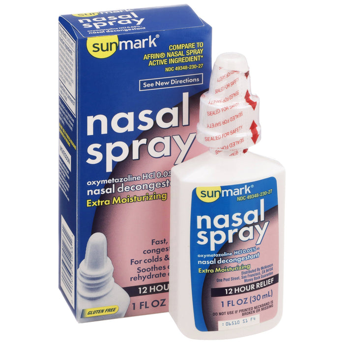 McKesson-49348023027 Sinus Relief sunmark 0.05% Strength Nasal Spray 1 oz.