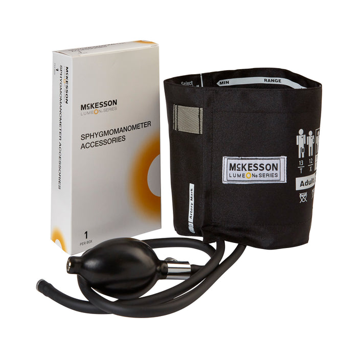 McKesson-01-865-11ABKGM Blood Pressure Cuff and Bulb LUMEON Adult Arm Medium Cuff 23 - 40 cm Nylon Cuff