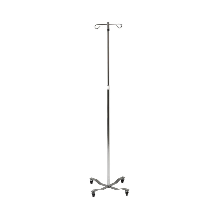Drive Medical-13033 IV Pole drive 2-Hook 4-Leg Chrome Plated Steel with Weights