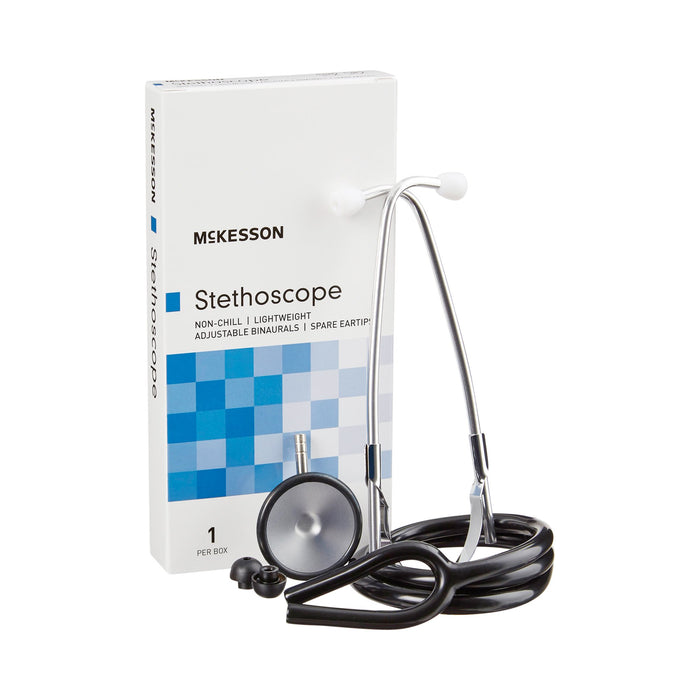 McKesson-01-660BKGM Classic Stethoscope Black 1-Tube 21 Inch Tube Single Head Chestpiece