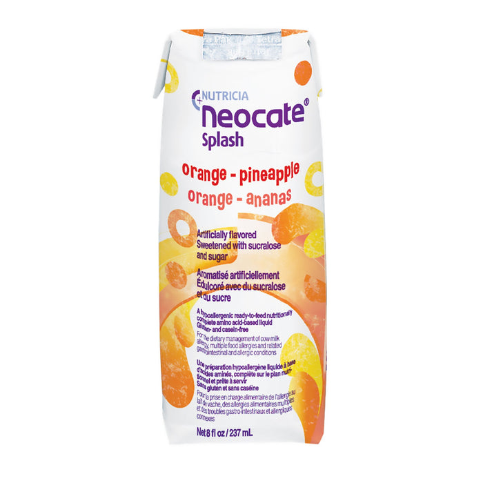 Nutricia North America-122436 Pediatric Oral Supplement / Tube Feeding Formula Neocate Splash Orange / Pineapple Flavor 8 oz. Carton Ready to Use