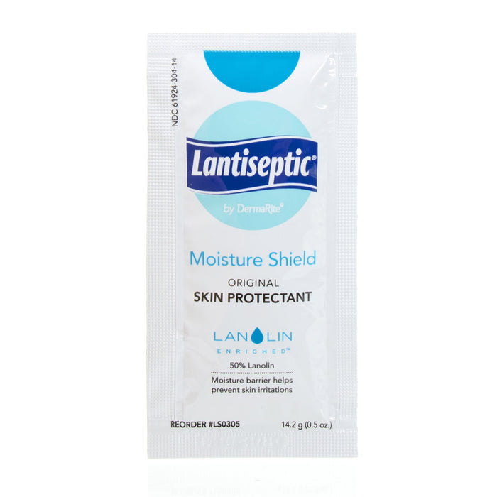 DermaRite Industries-LS0305 Skin Protectant Lantiseptic Moisture Shield 14.2 Gram Individual Packet Lanolin Scent Ointment