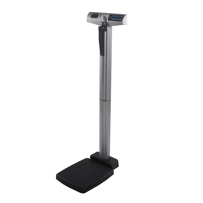 Health O Meter-500KL Column Scale with Height Rod Health O Meter Digital Display 550 lbs. / 250 kg Capacity Black / Gray AC Adapter / Battery Operated