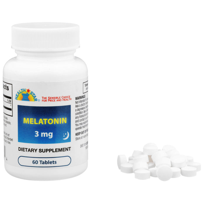 McKesson-864-06 Natural Sleep Aid Geri-Care 60 per Bottle Tablet 3 mg Strength