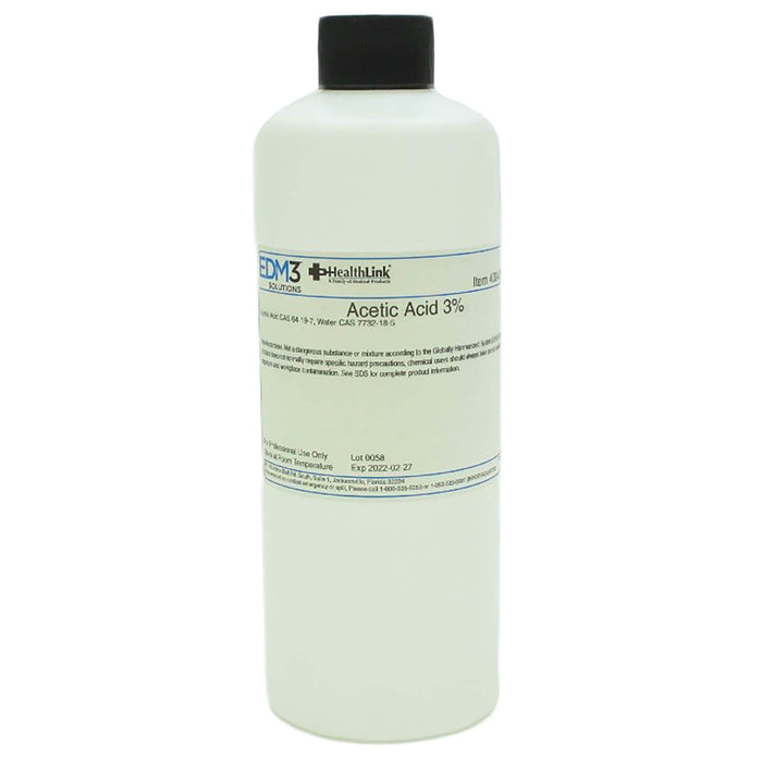 EDM 3 LLC-400420 Chemistry Reagent Acetic Acid ACS Grade 3% 16 oz.