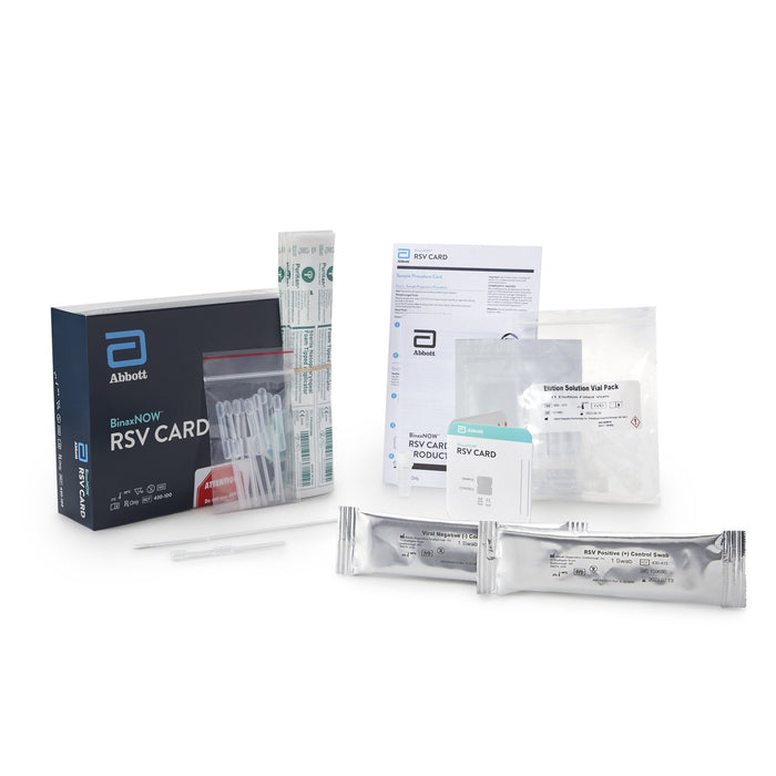 Abbott Rapid Dx North America LLC-430100 Rapid Test Kit BinaxNOW Infectious Disease Immunoassay Respiratory Syncytial Virus Test (RSV) Nasopharyngeal Swab / Nasal Wash Sample 10 Tests CLIA Waived