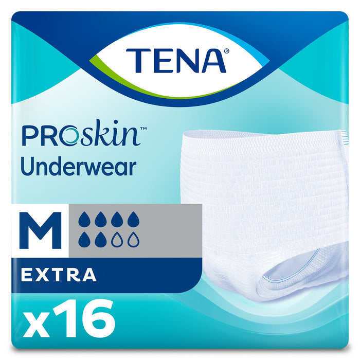 Essity HMS North America Inc-72232 Unisex Adult Absorbent Underwear TENA ProSkin Extra Protective Pull On with Tear Away Seams Medium Disposable Moderate Absorbency