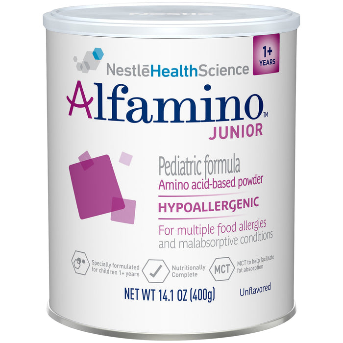Nestle Healthcare Nutrition-07613034787965 Amino Acid Based Pediatric Oral Supplememt / Tube Feeding Formula Alfamino Junior Unflavored 14.1 oz. Can Powder