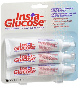 Bausch Health US LLC-00187074633 Glucose Supplement Insta-Glucose 3 per Pack Gel Cherry Flavor