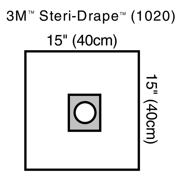 3M-1020 EENT Drape 3M Steri-Drape Small Drape with Aperture 15 W X 15 L Inch Sterile