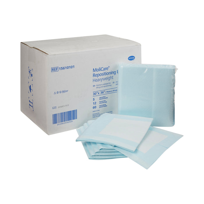 Hartmann-15610101 Positioning Underpad MoliCare 30 X 36 Inch Disposable Polymer Heavy Absorbency