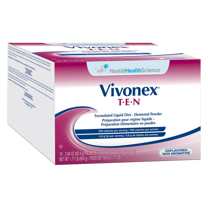 Nestle Healthcare Nutrition-10043900712748 Elemental Oral Supplement / Tube Feeding Formula Vivonex T.E.N Unflavored 2.84 oz. Individual Packet Powder
