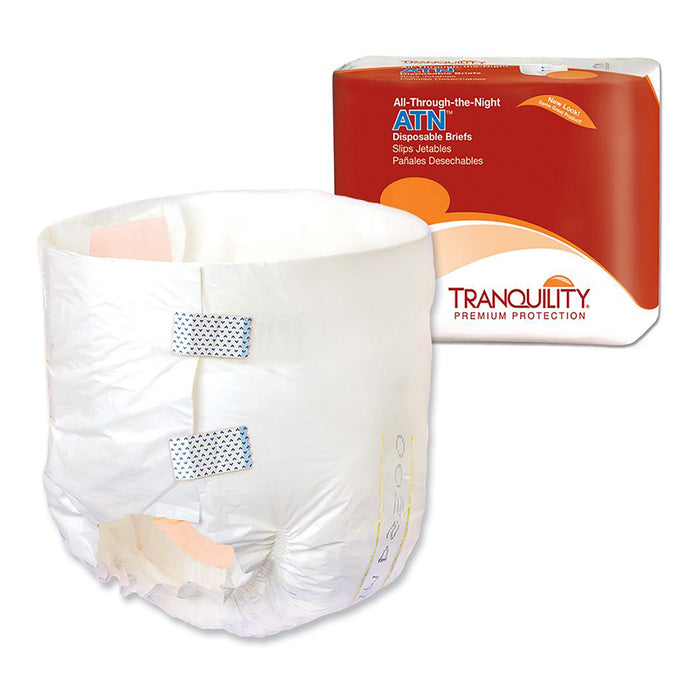 Principle Business Enterprises-2183 Unisex Adult Incontinence Brief Tranquility ATN X-Small Disposable Heavy Absorbency
