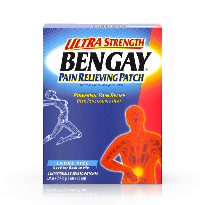 Johnson & Johnson Consumer-10074300081493 Topical Pain Relief Bengay Ultra Strength 5% Strength Menthol Patch 4 per Box