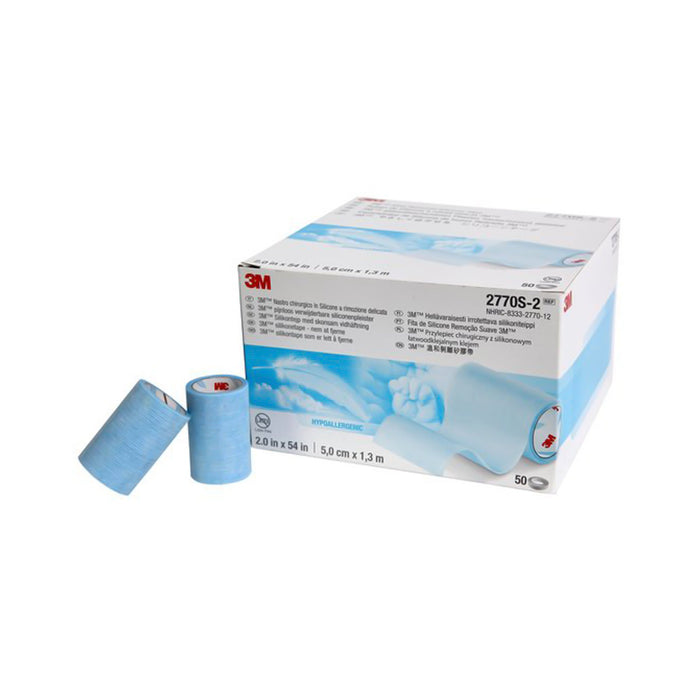 3M-2770S-2 Medical Tape 3M Micropore S Single Use Roll Silicone 2 Inch X 1-1/2 Yard Blue NonSterile